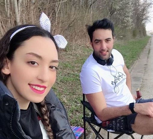 جدیدترین عکس بی حجاب کیمیا علیزاده در کنار همسرش